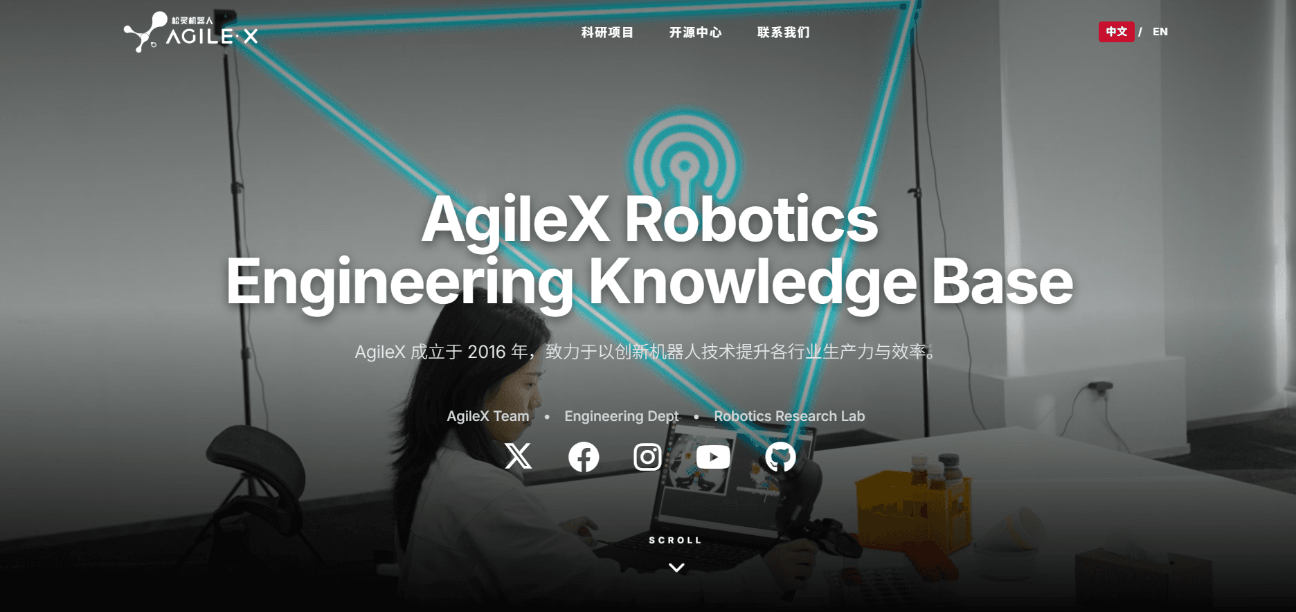 AgileX Developer Center project interface
